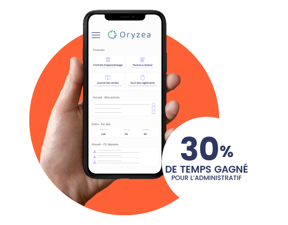 30% de temps gagné sur l'administratif avec le logiciel Oryzea